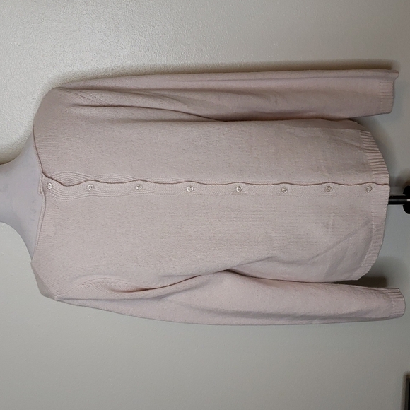 NEW Benedetta B. Merino Wool Cashmere Sweater Button Back Cardigan Luxury Comfy - Picture 4 of 16